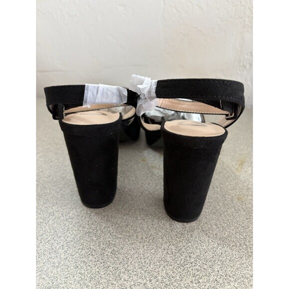 Nairri Journee Collection New In Box Womens Black Strappy Block Heels Size 8 1/2 - Picture 6 of 10